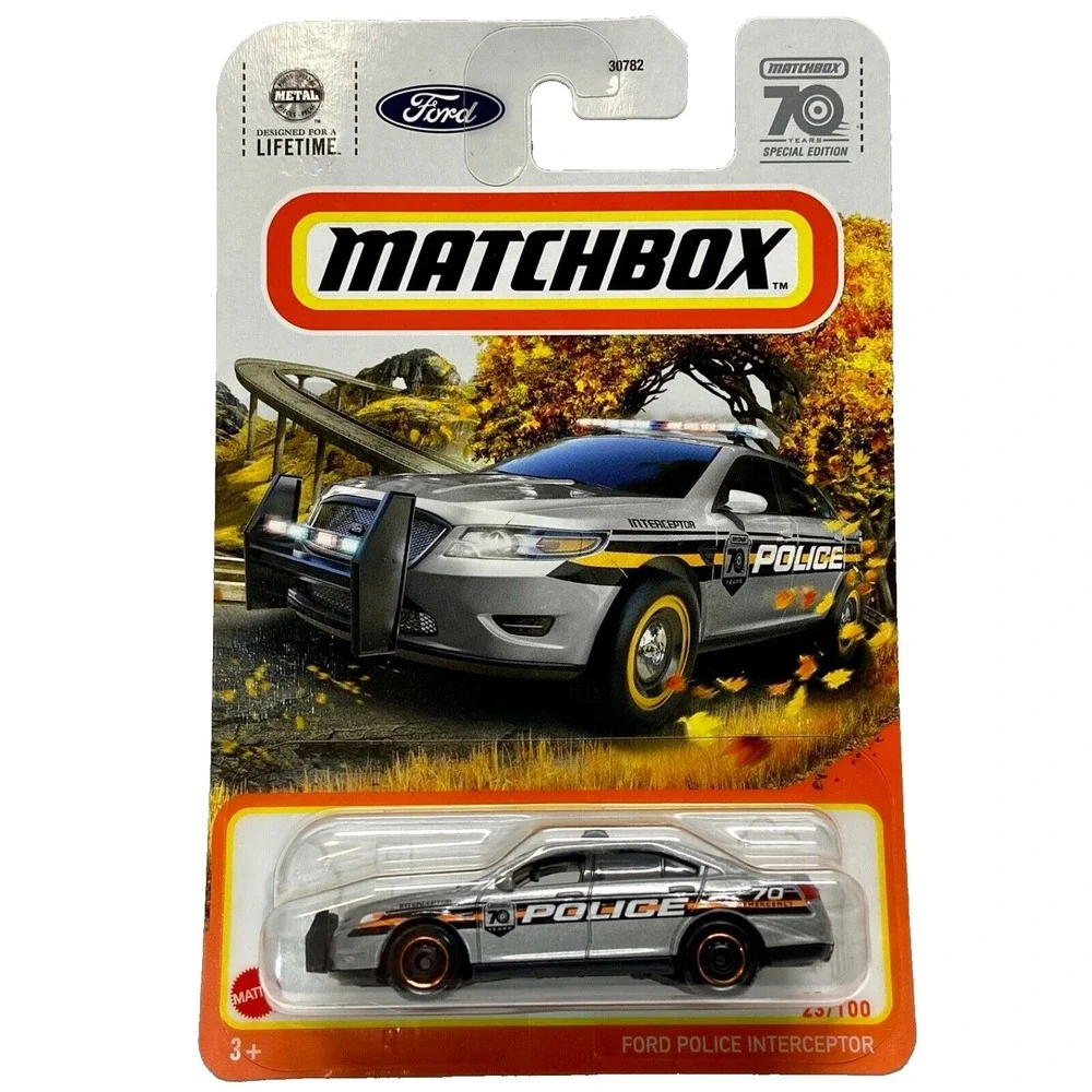 Matchbox Ford Police Interceptor Silver 70 Years Special Edition MBX NIP 2023